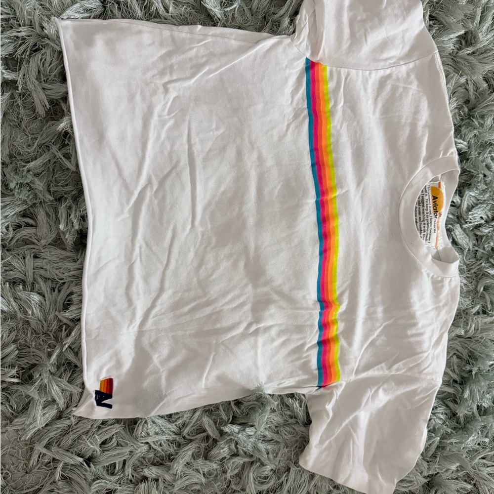 Aviator nation  T-Shirt with Rainbow Stripes